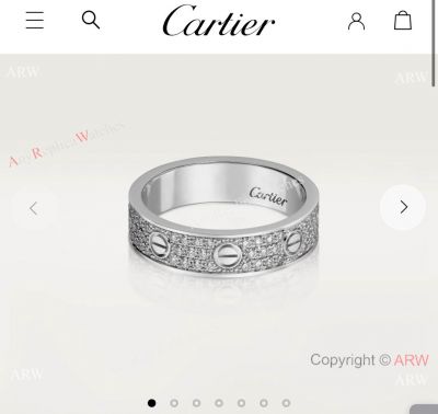 TOP Replica Iced Out Cartier Love Ring S925 Silver High-end Jewelry